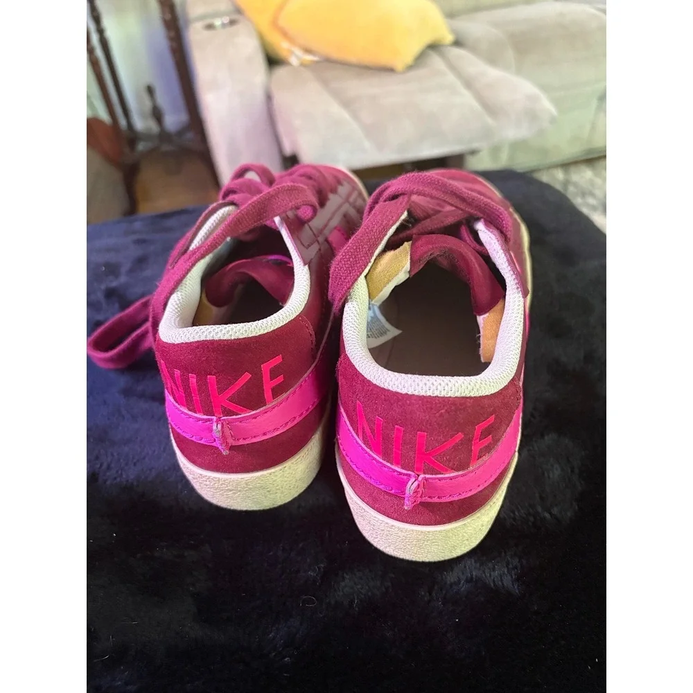 Nike Blazer Low 77 Beetroot Pink Prime Burgundy Leather Sneak DQ1470600 Mens 10